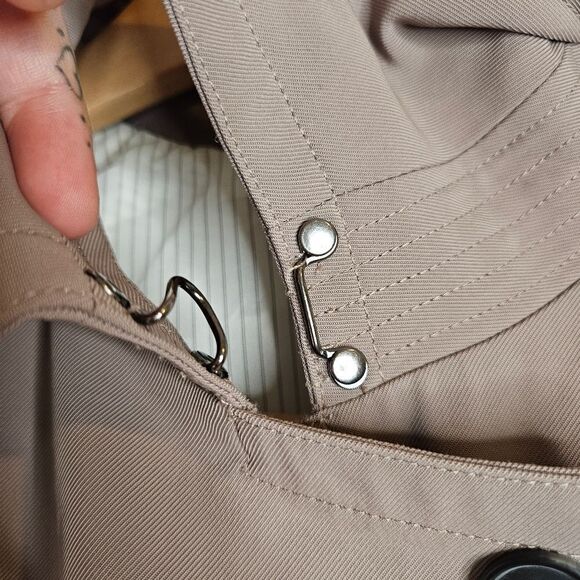 MM Lafleur lightweight wrap around overcoat, deep khaki, women's size medium - Picture 7 of 15